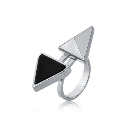 Anel Adversis - Obsidiana Negra Semijoias de luxo e design exclusivo