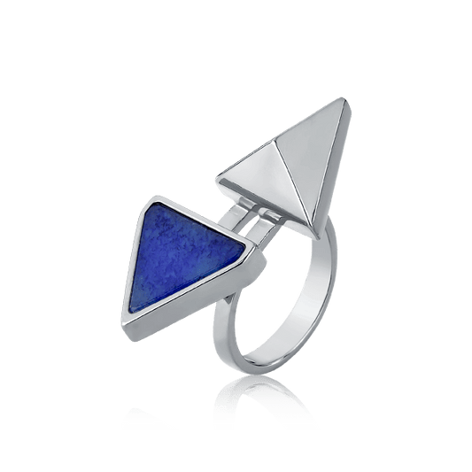 Anel Adversis - Quartzo Azul Anil Semijoias de luxo e design exclusivo