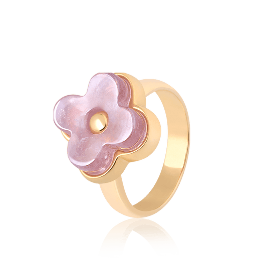 Anel Afeto - Ametista Perolizada Semijoias de luxo e design exclusivo