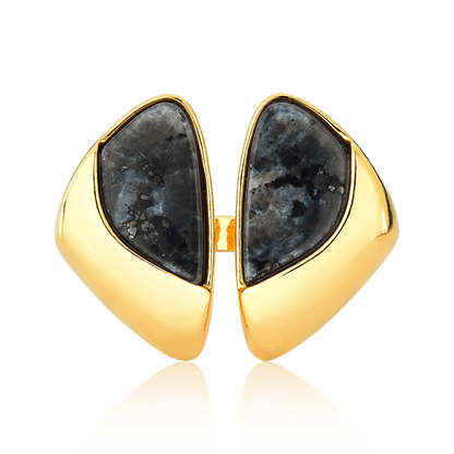 Anel Ailes - Labradorita Chapa Semijoias de luxo e design exclusivo