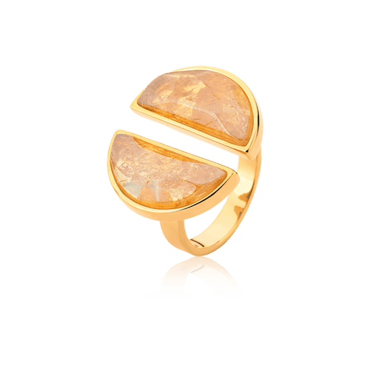 Anel Arco - Citrino Semijoias de luxo e design exclusivo