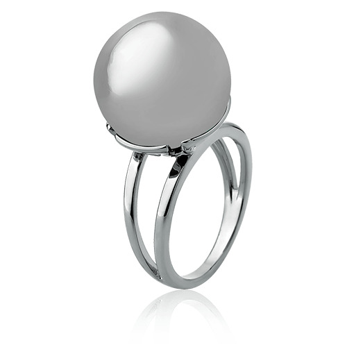 Anel Ball - Banhado a Ródio Semijoias de luxo e design exclusivo