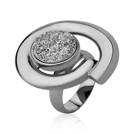 Anel Bella - Drusa Platina Semijoias de luxo e design exclusivo