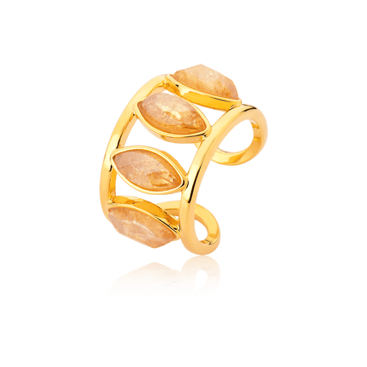 Anel Bem Me Quer - Citrino Semijoias de luxo e design exclusivo