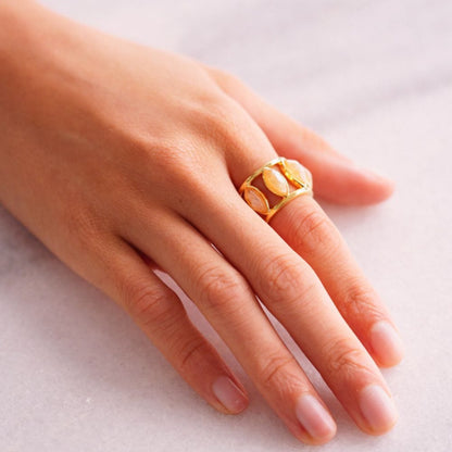 Anel Bem Me Quer - Citrino Semijoias de luxo e design exclusivo