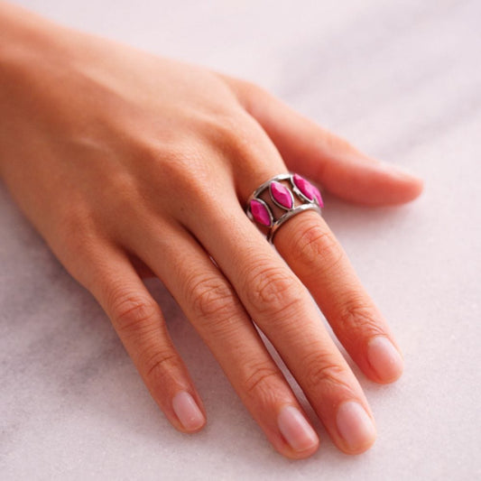 Anel Bem Me Quer - Rosa Pink Semijoias de luxo e design exclusivo