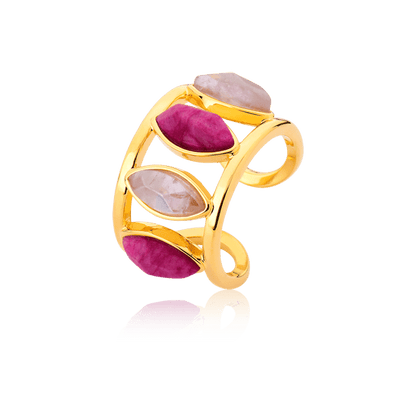 Anel Bem Me Quer - Rosa Pink/Ametista Semijoias de luxo e design exclusivo