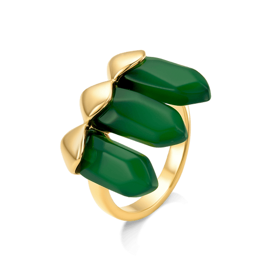 Anel Bruma -  Agata Verde Semijoias de luxo e design exclusivo