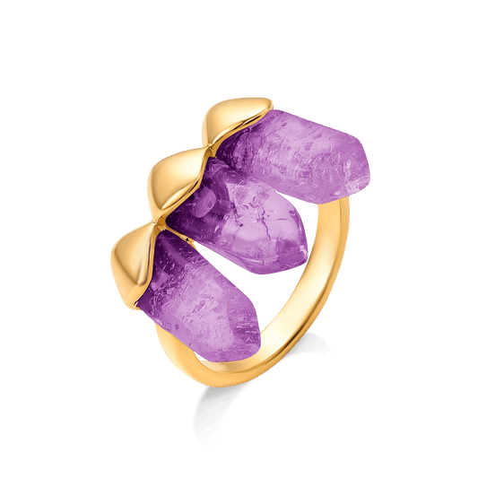 Anel Bruma -  Ametista Semijoias de luxo e design exclusivo