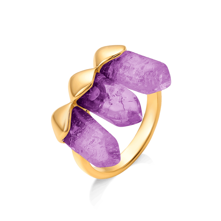 Anel Bruma -  Ametista Semijoias de luxo e design exclusivo