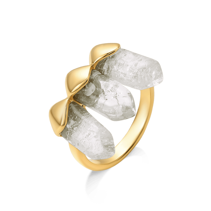 Anel Bruma - Cristal de Rocha Semijoias de luxo e design exclusivo