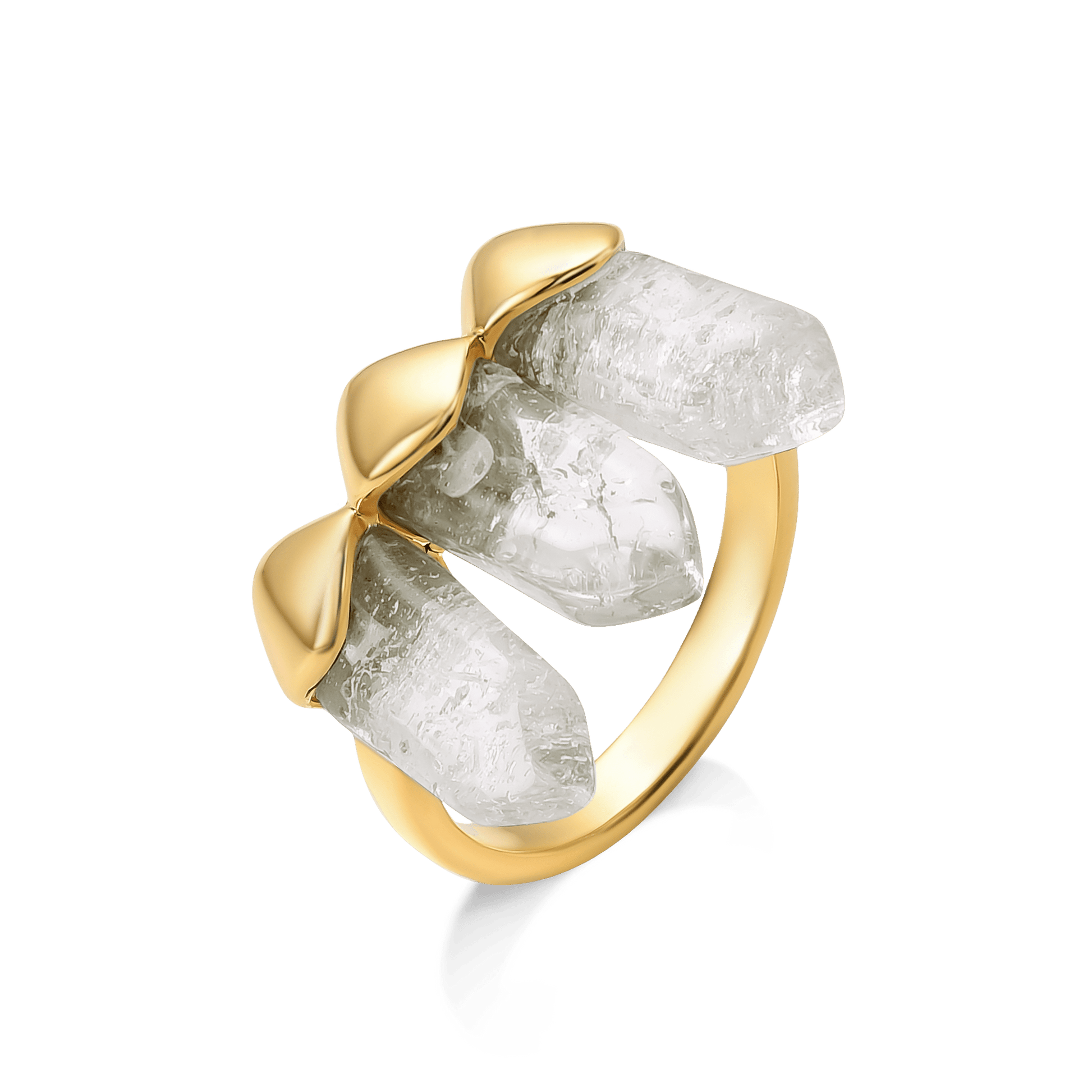 Anel Bruma - Cristal de Rocha Semijoias de luxo e design exclusivo