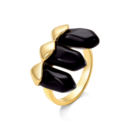 Anel Bruma - Obsidiana Semijoias de luxo e design exclusivo