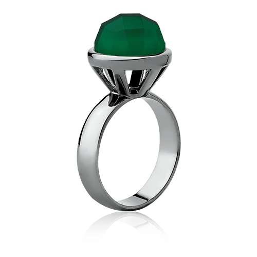Anel Classic - Ágata Verde Semijoias de luxo e design exclusivo