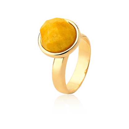 Anel Classic - Feldspato Amarelo Semijoias de luxo e design exclusivo