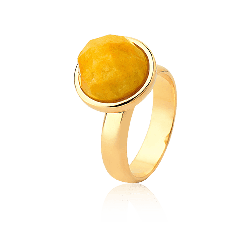 Anel Classic - Feldspato Amarelo Semijoias de luxo e design exclusivo