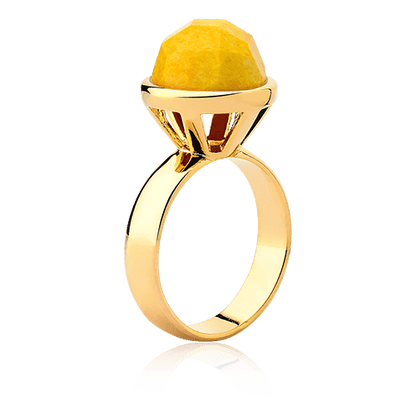 Anel Classic - Feldspato Amarelo Semijoias de luxo e design exclusivo