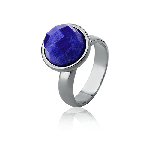 Anel Classic - Feldspato Azul Anil Semijoias de luxo e design exclusivo