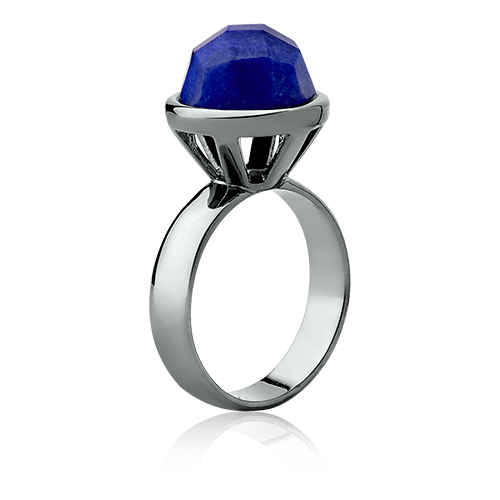 Anel Classic - Feldspato Azul Anil Semijoias de luxo e design exclusivo