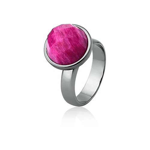 Anel Classic - Feldspato Rosa Pink Semijoias de luxo e design exclusivo