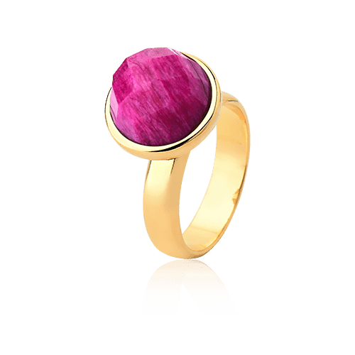 Anel Classic - Feldspato Rosa Pink Semijoias de luxo e design exclusivo