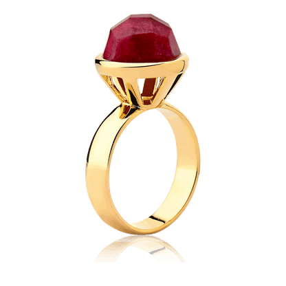 Anel Classic - Feldspato Vermelho Semijoias de luxo e design exclusivo