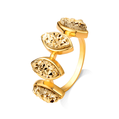 Anel Dália - Drusa Ouro Semijoias de luxo e design exclusivo