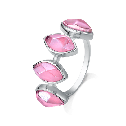 Anel Dália - Quartzo Rosa Semijoias de luxo e design exclusivo