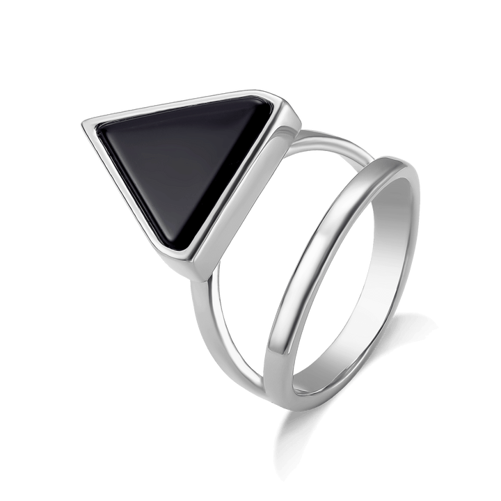 Anel Dynamís - Obsidiana Negra Semijoias de luxo e design exclusivo