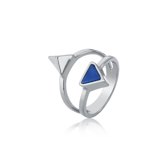 Anel Dýo - Quartzo Azul Anil Semijoias de luxo e design exclusivo