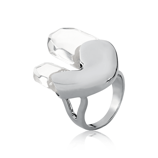 Anel Élémentaire - Cristal de Rocha Semijoias de luxo e design exclusivo