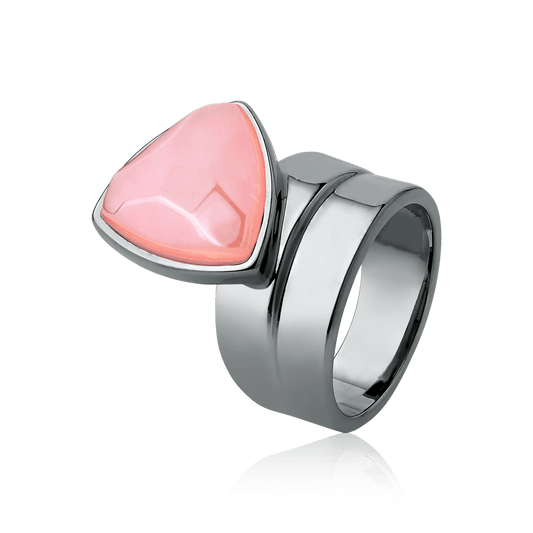Anel Equilíbrio -Quartzo Rosa Semijoias de luxo e design exclusivo