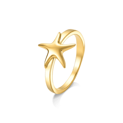 Anel Estrela - Ouro Semijoias de luxo e design exclusivo