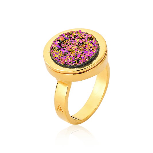 Anel Eterno - Drusa Multicolorida Semijoias de luxo e design exclusivo