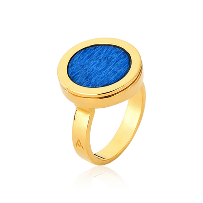 Anel Eterno - Feldspato Azul Anil Semijoias de luxo e design exclusivo