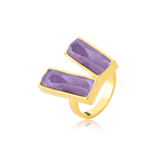 Anel Harmonie - Ametista Semijoias de luxo e design exclusivo