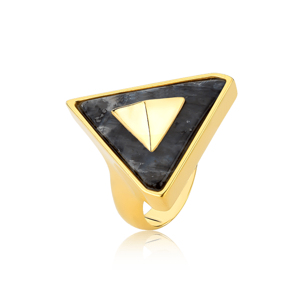 Anel Imperium - Labradorita Semijoias de luxo e design exclusivo