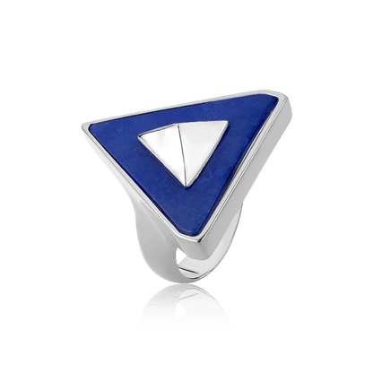 Anel Imperium - Quartzo Azul Anil Semijoias de luxo e design exclusivo