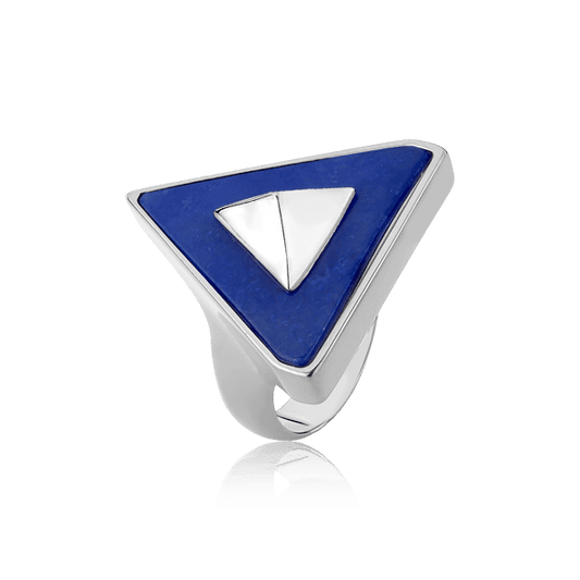 Anel Imperium - Quartzo Azul Anil Semijoias de luxo e design exclusivo