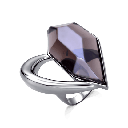 Anel Intensa - Quartzo Fumê Semijoias de luxo e design exclusivo