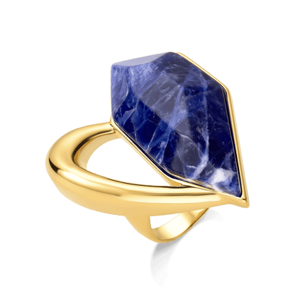 Anel Intensa - Sodalita Azul Semijoias de luxo e design exclusivo