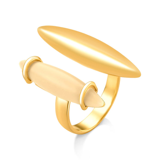 Use o Anel Intuir com: Resina Italiana Creme e Banho de Ouro 18K para atrair harmonia e prosperidade. AIMER JOIAS