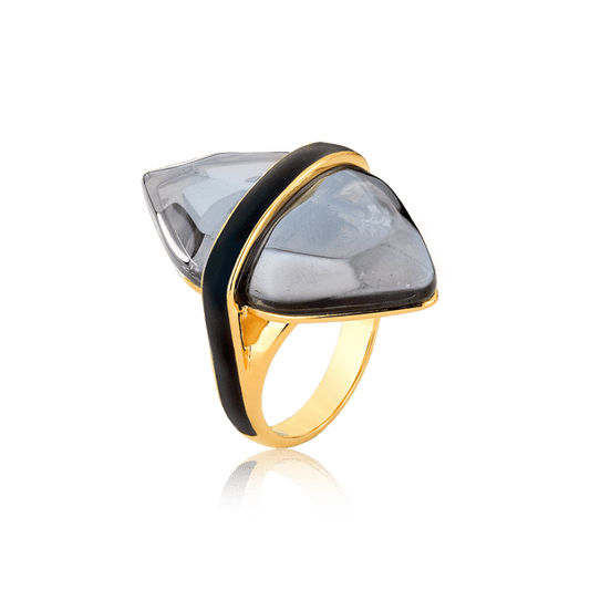 Anel Kahina - Quartzo Fumê Semijoias de luxo e design exclusivo
