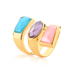 Ametista + Quartzo Rosa + Ágata Azul Céu