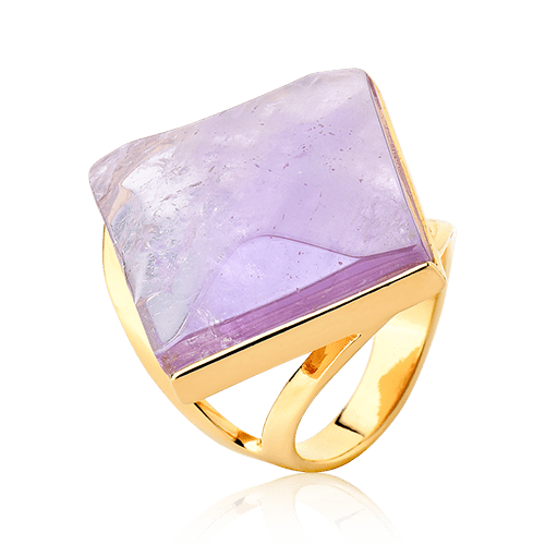 Anel Lírio - Ametista Semijoias de luxo e design exclusivo