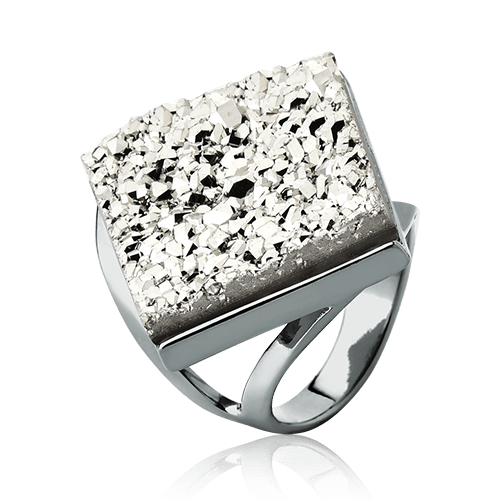 Anel Lírio - Drusa Platina Semijoias de luxo e design exclusivo