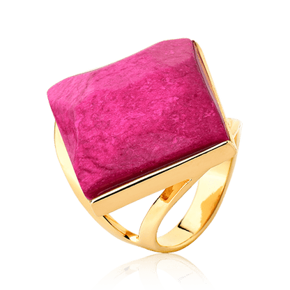 Anel Lírio - Rosa Pink Semijoias de luxo e design exclusivo