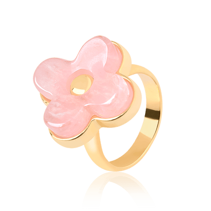 Anel Radiante - Quartzo Rosa Semijoias de luxo e design exclusivo