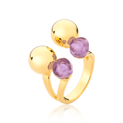 Anel Ritmo - Ametista Semijoias de luxo e design exclusivo