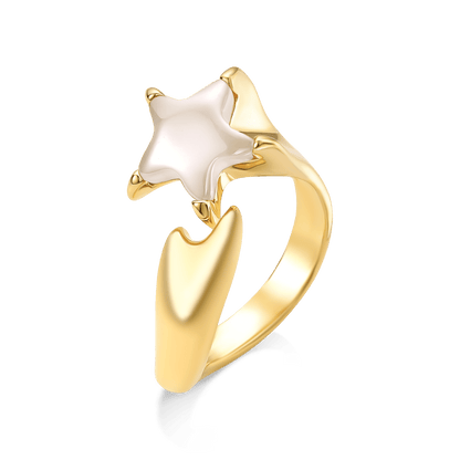 Anel Serena - Ágata Branca Semijoias de luxo e design exclusivo